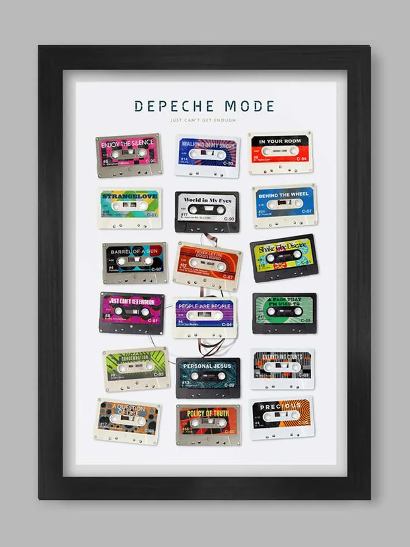 Depeche Mode - Cassette Music Poster Print - A3 Black